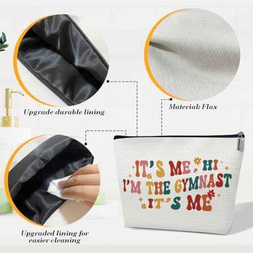 Gymnast Gifts Makeup Bag, It's Me, Hi I'm The Gymnast, Gymnastics Stuff and Graduation Appreciation Thank You Gifts for Women Girls Coworker