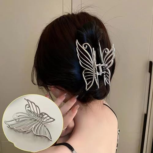 Metal Butterfly Hair Accessories - Non-slip Strong Hold Hair Claws, Fashion Clips for Women and Girls