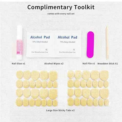 Generic Long false nails£¬Luxury & Custom Fake Nails, Hand-Painted Nails Design by Professional Nail Artist Salon Acrylic Nail Kit With Gift Box 10 PCS. (4-ÝÏßä?à´-M, г?), Pink Gemstone-M