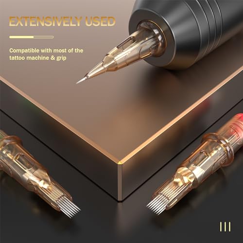 EZ Tattoo Cartridge Needles - 20Pcs #12 (18RS) Standard Round Shader Disposable Tattoo Needles Cartridges for Rotary Tattoo Machine Pen Gun - V SELECT