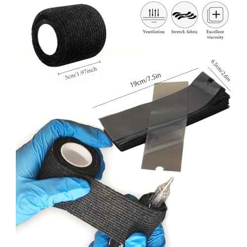 Tattoo Machine Covers & Wrap Grip, 200pcs Tattoo Pen Covers & 8Pcs Tattoo Wraps for Machines & Cutter, Tattoo Machine Bags Supplies Kit, Comprehensive Protection for Tattoo Gear, (Black)