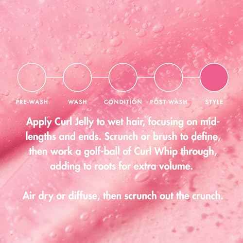 Umberto Giannini Volumizing Duo - Curl Jelly Scrunching Jelly Gel & Curl Whip Mousse - Adds Definition & Reduces Frizz - For Curly, Wavy & Coily Hair