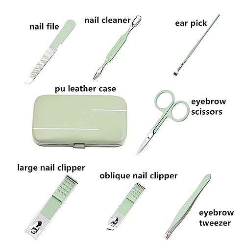 Manicure Set Nail Clipper Set Men Women Nail Clippers Toenail Fingernail Cutters Personal Care Tools Manicure Pedicure Tools with Travel Case Grooming Kit Present for Men Women Family Friends