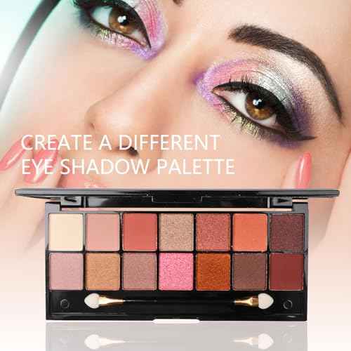 Makeup Set for Girls, Rainbow Makeup Kit, Beauty Boxes with Brushes and Cosmetics, Fashionable Makeup Case Organizer, Pink