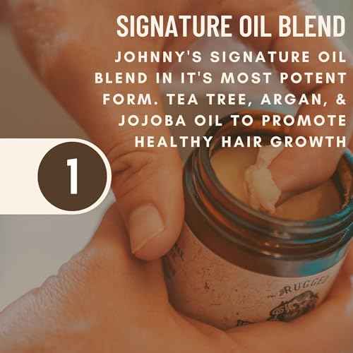 Johnny Slicks Oil Based Pomade | Organic Hair Styling for Men, Low to Medium Hold | Promotes Healthy Hair Growth & Helps Hydrate Dry Skin, (Original, 4 Ounce) Veteran Owned, USA Made.