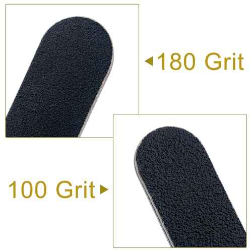 Nail File 10 PCS Professional Double Sided 100/180 Grit Nail Files Emery Board Black Manicure Pedicure Tool and Nail Buffering Files