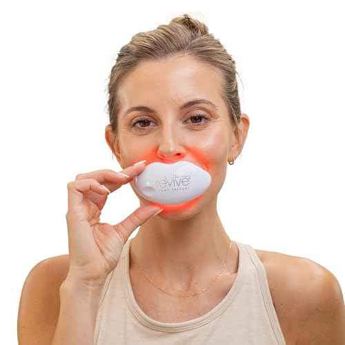 reVive Lux Collection Lip Plumper Device, LED Light Therapy Products for Lip Care, At-Home Infrared, Red & Amber Therapy for Smooth, Hydrated, Healthy-Looking Lips