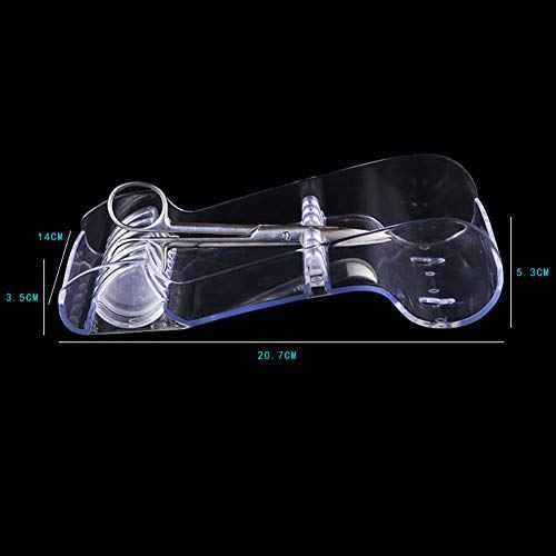 mollensiuer 1 Piece Transparent Plastic Portable Salon Scissors Holder Racks Scissors Basic Storage Box Hair Salon Shear Holder for Stylist