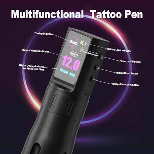 KVM large IPS Screen Tattoo Kit Wireless 1800mAh Suitable for Professionals Kits £¨Tattoo ink are for tattoo practice use only£©