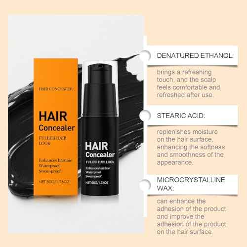 Hair Concealer Cream - Instant Bald Spot Coverage for Men & Women, Waterproof Scalp Concealer with Natural-Looking Finish, Root Touch-Up for Thinning Hair, Sweat-Proof, Long-Lasting, 50ml (2)