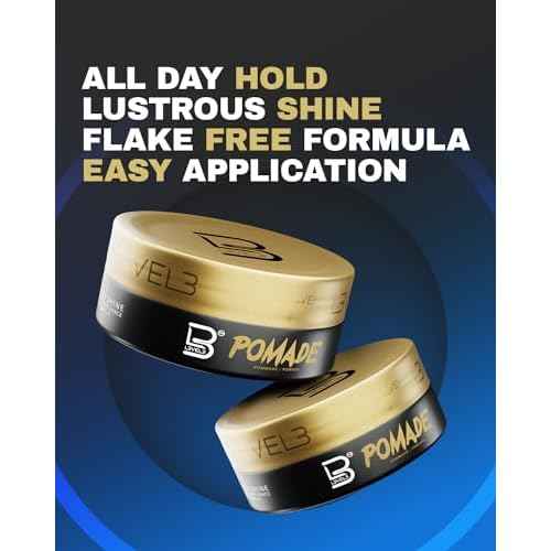 L3 Level 3 Pomade - Improves Hair Strength and Volume Long-Lasting Hold Infused with Keratin
