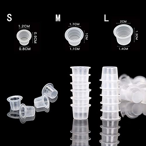 Ink Caps - 300Pcs Mixed Disposable Plastic Pigment Ink Caps Cups(Small#8,Medium#11,Large#15) ¡¦ ¡¦¡¦
