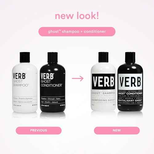 VERB Ghost Shampoo & Conditioner Duo Set - Infused with Moringa Oil -Cleanses + Moisturizes Fine and Weighed Down Hair - Vegan, No Parabens or Harmful Sulfates