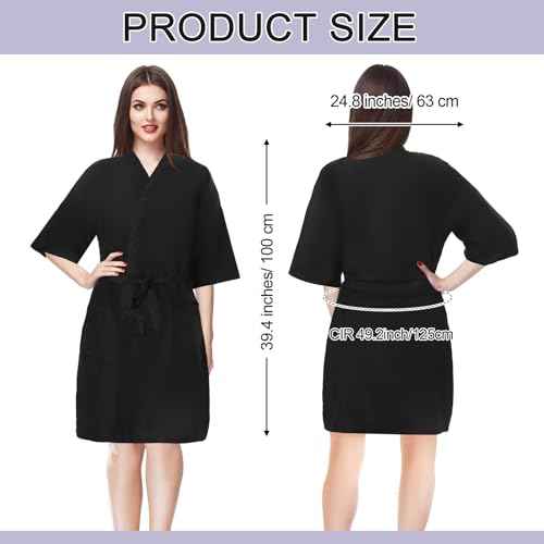 Syhood 2 Pieces Salon Robes Smock for Clients Waterproof Hairdressing Gown Salon Cape (2 Pockets)