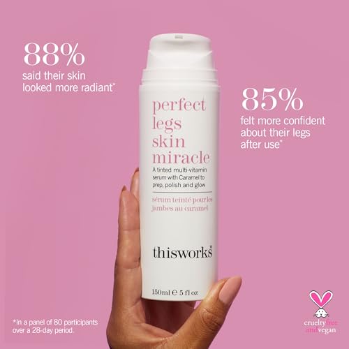 THISWORKS Perfect Legs Skin Miracle: Tinted Serum with Vitamin C & E for Radiant, Sun-Kissed Glow, Evens Skin Tone & Reduces Imperfections, 5 fl oz?