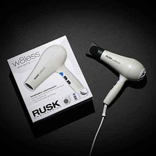 RUSK Engineering W8less Professional 2000 Watt Dryer, 7 Speed Settings, Lightweight.