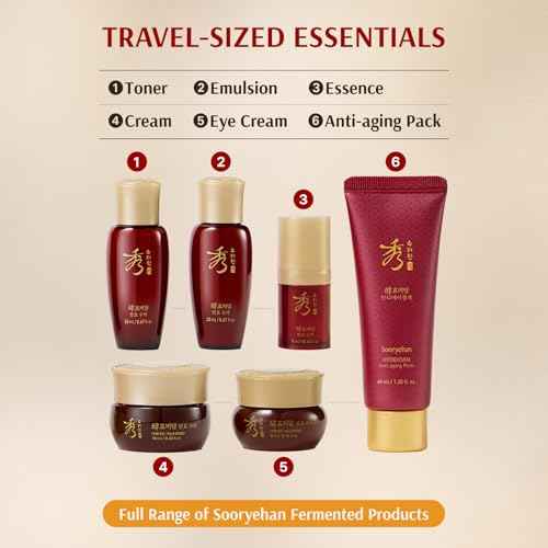 Sooryehan Ginseng Skincare Set - Hyobidam Korean Skin Care Set, Premium Gift Set for Intense Hydration, Firm Skin, Wild Ginseng, 13.53 fl oz