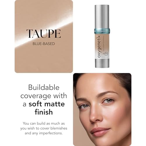 Oxygenetix Oil Control Foundation | Breathable Makeup for Face | Lightweight, Non-Comedogenic Coverage with Salicylic Acid | Longwear Foundation for Oily or Sensitive Skin