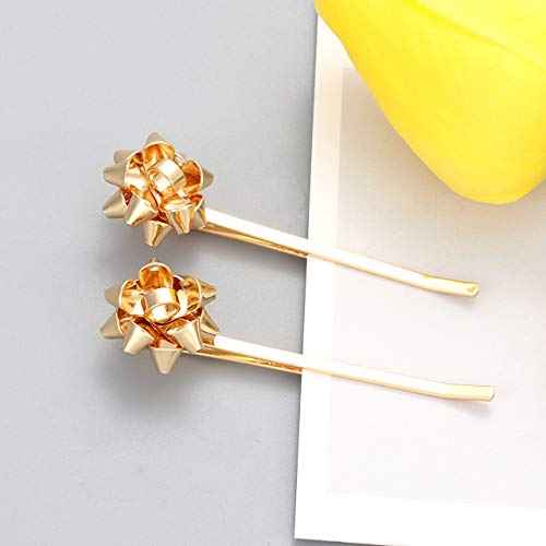 Christmas Hair Clip for Women, Xmas Bow Hairpins Red Green Gold Bow Hair Clips Holiday Hair Accessory Christmas Festive Costume Jewelry Party Gifts