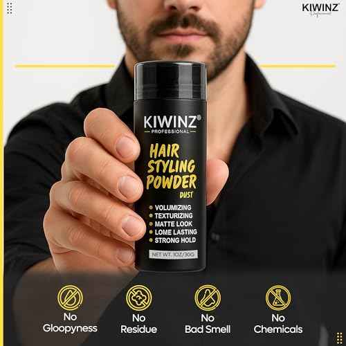 Hair Styling Powder for Men ? Natural Look Texture Hair Powder with Matte Finish ? Long-Lasting Hold, Adds Volume & Texture, Non-Sticky and Smells Great ? 30g