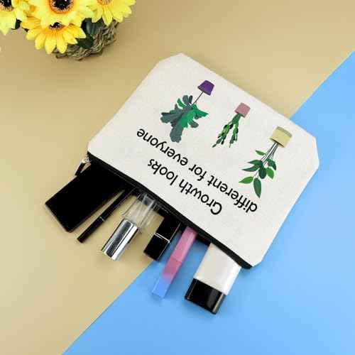 Plant Lover Makeup Bag Plants Gift for Girls Women Cosmetic Bag Gardening Gifts Botanical Themed Gifts for Sister Friends Daughter Aunt Bestie Christmas Birthday Gift Zipper Travel Toiletry Pouch