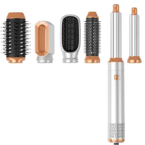 Hair Dryer Brush,6 in 1 Professional Hot Air Styler,Powerful Air Curling Wrap Styler,Negative Ionic Hair Dryer Fast Drying, Multi Hair Stylerfor Curling Volumizing Straightening Styling