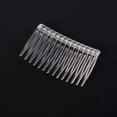 Pangda 10 Pieces Clear Hair Combs Women Hair Clip Combs 14 Teeth Plastic Bridal Wedding Veil Combs for Fine Hair Styling Accessories