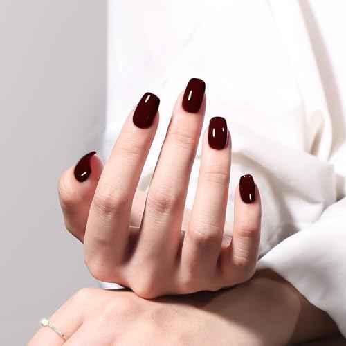 MAYCHAO 15ML Gel Nail Polish 1Pc Deep Cherry Red Nail Polish Soak Off UV LED Blood Red Nail Gel Polish Nail Art Starter Manicure Salon DIY at Home, 0.5 OZ