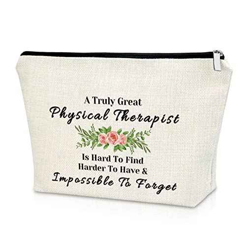 Sazuwu Physical Therapist Gifts Therapist Appreciation Gifts Makeup Bag Thank You Gift Physical Therapy Graduation Gift Cosmetic Bag Birthday Christmas Gifts for Her Cosmetic Travel Pouch