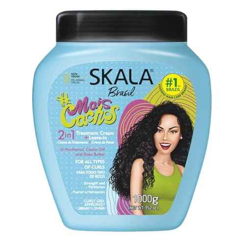 SKALA Mais Cachos for hair type 3ABC - 2 IN 1 Conditioning Treatment Cream & Cream To Comb 35.2oz, BLUE