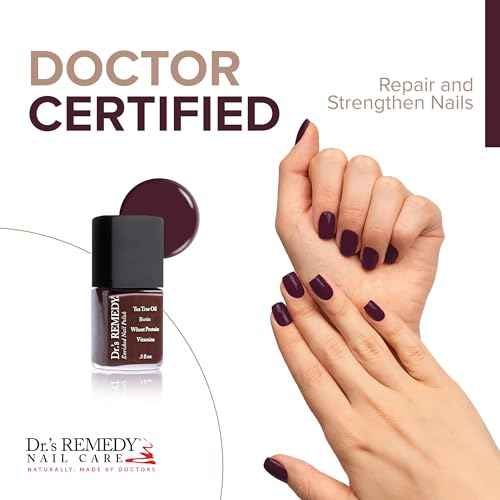 Dr¡¯s Remedy Enriched Nail Polish: Non Toxic, All Natural, and Organic - Doctor Formulated: Strengthens, Restores, Heals, and Protects '24-Free' - DESIRE Dark Brown