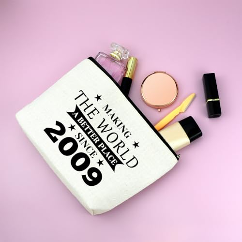 Mxrymvu 16th Birthday Gifts for Girls Makeup Bag Sweet 16 Gifts For Her Teens Sister Daughter Niece 16 Years Old Girl Birthday Adult Gift Best Friend Granddaughter Sixteen Birthday Gift Cosmetic Bag