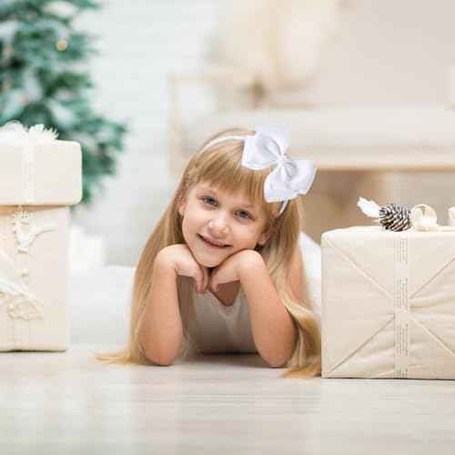 Double-Layered Cute Bow Headbands for Girls & Toddlers ? Multicolor, Stylish & Comfortable£¨White£©