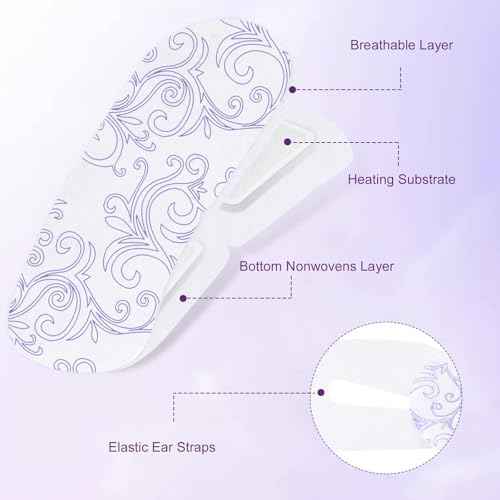 XPCARE 24 Pack Steam Eye Masks for Dry Eyes, Self Heated Steam Warm Eye Mask, Disposable Heated Eye Mask for Dark Circles, Puffy Eyes, Relief Stress Eye Fatigue£¨Lavender£©