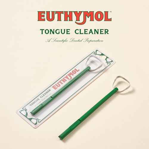 Euthymol 304 Stainless Steel Tongue Scraper ? Reduces Bad Breath, Removes Tongue Plaque, Improves Oral Hygiene, Easy to Use & Clean