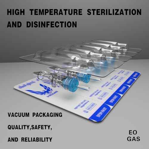 BlackBird Tattoo Cartridge Needles # 12(9M1) 0.35 mm Standard Disposable 9 Single Stack Magnum 20 Pcs with Membrane Safety Cartridges for Rotary Tattoo Machine Pen Gun