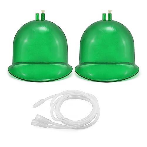 Elitzia Vacuum Cups for Butt Lifting 3000ML/101Fl.oz Vacuum Cupping Machine Accessories Extra-Large Buttocks 9.05inch bottom diameter 6.69inch height 1 Pair ETHX005 (Emerald)