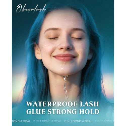 Lash Cluster Glue Waterproof, Bond and Seal Lash Glue 2-in-1,Strong Hold 72H Long Lasting,Eyelash Adhesive for Clusters Individual Eyelashes by Obeyalash (6ml Bond +6ml Seal)