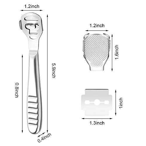 Codream Pedicure Callus Shaver Foot File Care Hard Skin Remover Callus Shaver Sets with Case, Foot File Heads & 10 Replacement Blade