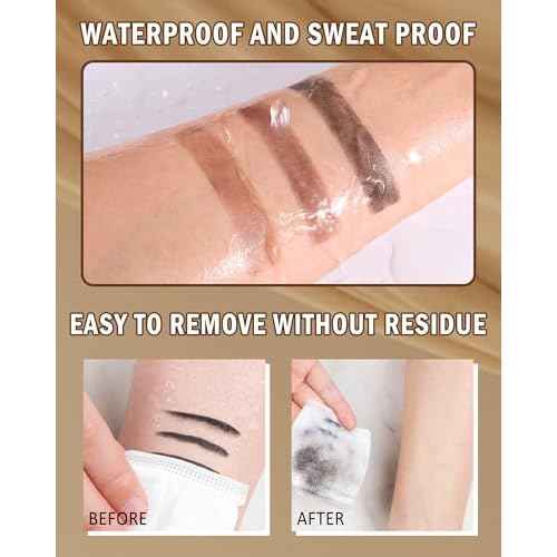Eyebrow Powder Makeup Kit-3 Colors Eye Brow Tinting Powder Palette for Women Eyebrows Long-Lasting Waterproof, Dark Light Black Brown Brow Filler, Enhance & Define Brows, With Mirror, Brow Tool-Set 03