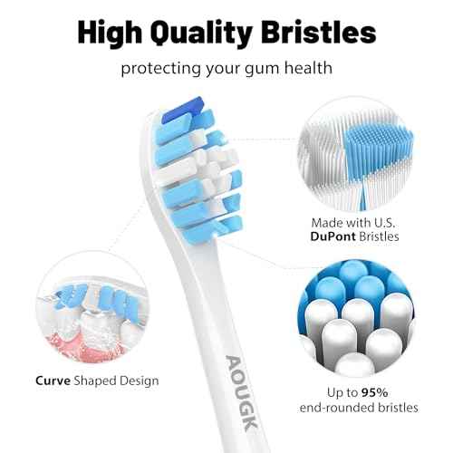 Replacement Toothbrush Brush Heads Compatible with Philips Sonicare Electric Rechargeable Toothbrushes, Tooth Brush Heads for Snap-on System, for Effective Cleansing and whitening, Pack of 8, White