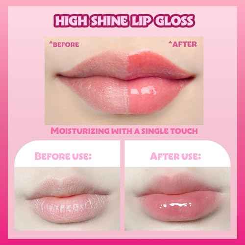 Barbie 12 Piece Plant Based Lip Gloss, Girls Party Favors, First Makeup Set for Girl, Perfect for Parties, Sleepovers, and Birthday Gifts, Ages 3+, by Townley Girl