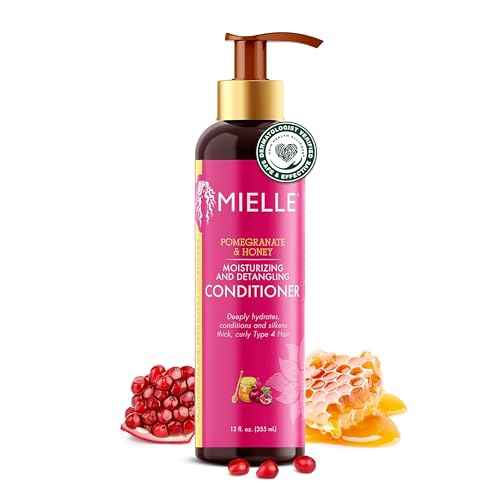 Mielle Organics Pomegranate & Honey Detangling Conditioner for Curly Hair - Deep Moisturizing Conditioner to Help Strengthen Strands, Prevents Breakage and Split Ends & Improves Hydration (12 Fl Oz)