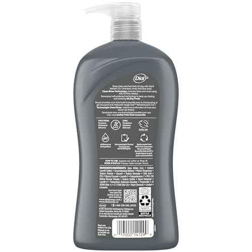 Dial Men 3in1 Body, Hair and Face Wash, Hydro Fresh, 32 fl oz