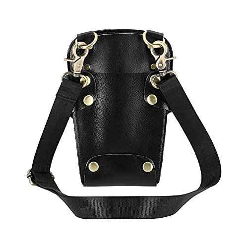 Hairdresser Scissors Bag, Leather Salon Barber Hairdressing Scissor Shears Holster Hair Stylist Tools Bag with Waist Shoulder Belt