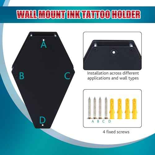 POARMEEY Tattoo Ink Rack Tattoo Holder,68 Holes Tattoo Permanent Makeup Pigment Ink Bottle Holder Stand Rack Organizer