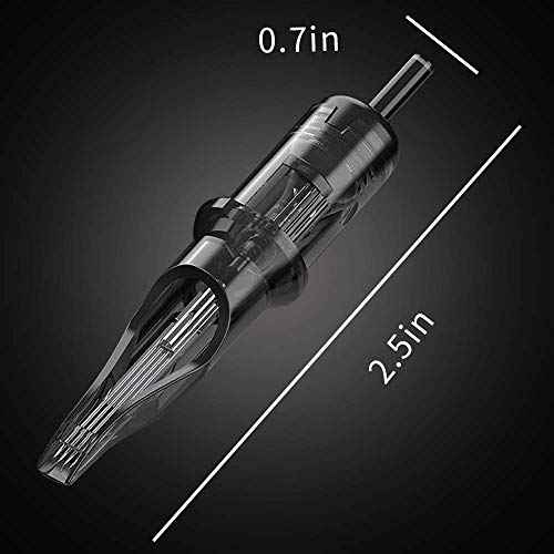 Tattoo Cartridge Needles - 80Pcs Disposable Mixed Sterilized Tattoo Needles Single Stack Magnum 1205M1 1207M1 1209M1 1211M1 Size for Tattoo Machine Tattoo Kit Tattoo Supplies