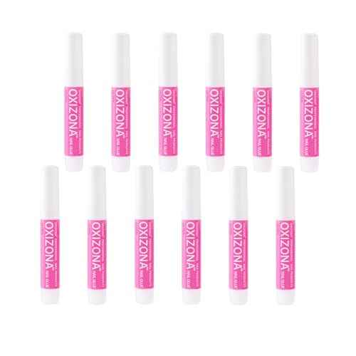 Super Strong Nail Glue for Acrylic Nails Press on Nails Professional Nail Glue for Nail Tips Fake Nails False Nails Long Lasting for Stick On Nails Broken Nails 0.07oz 12pcs