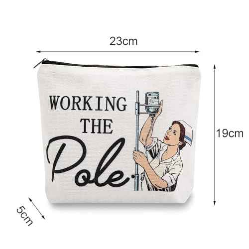 ER Nurse Gifts, Working The Pole Nurse Bag, Nurse Appreciation Makeup Bag, ICU Nurse Gift, Nurse Accessories for Work, Emergency Room Nurse Zipper Bag, Nurse Graduation Gifts for Women, Shopping