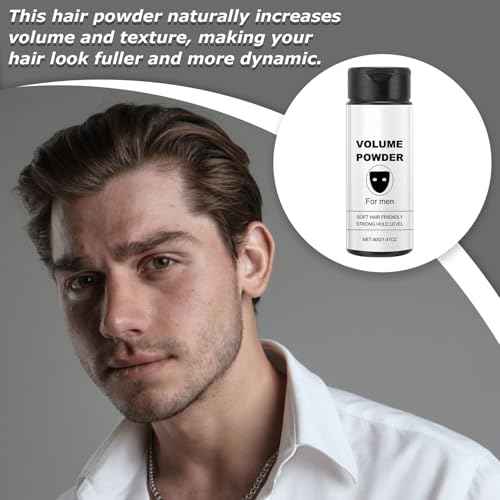Hair Texture Powder For Men, Easy To Apply Natural Look Volumizing Texturizing Styling Powder, Hairstyle Instant Volume, Strong Hold
